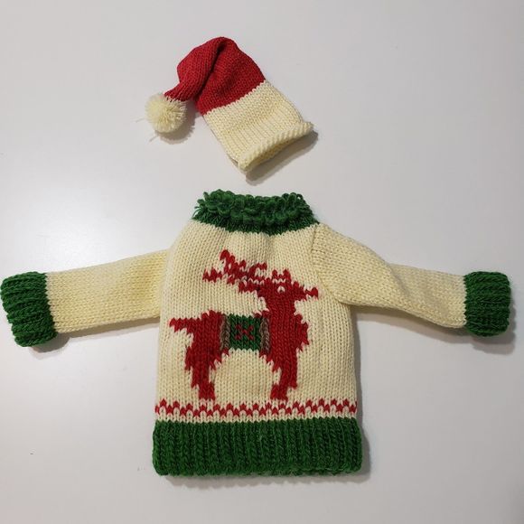 Christmas Sweater and Hat for Bottle of Wine (or drink of choice ; ) - Picture 3 of 3